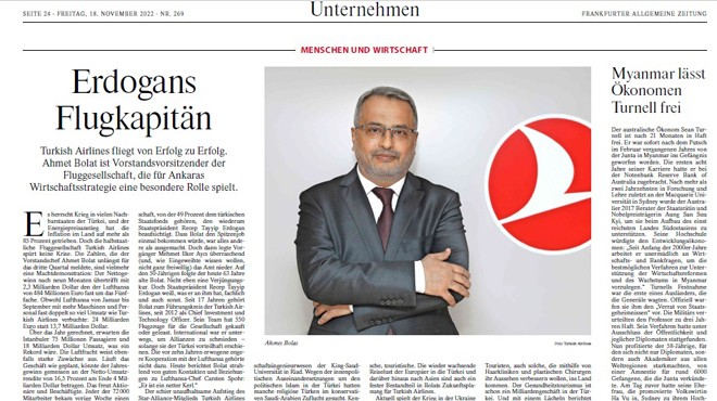 ALMAN GAZETESİ'NDEN BOLAT'A ÖVGÜ: ERDOĞAN'IN KAPTANI