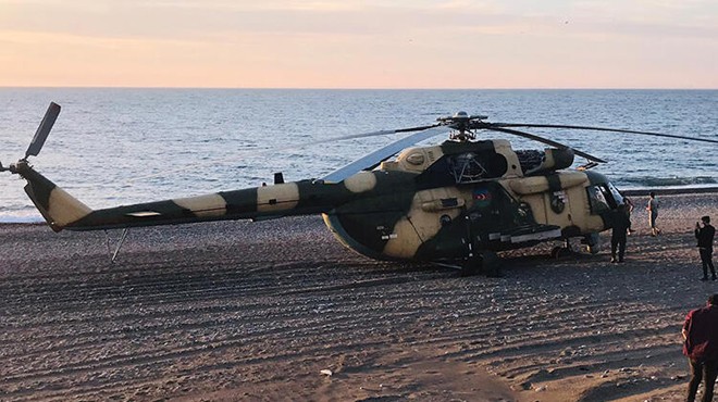 AZERBAYCAN HELİKOPTERİ GİRESUN’A İNDİ