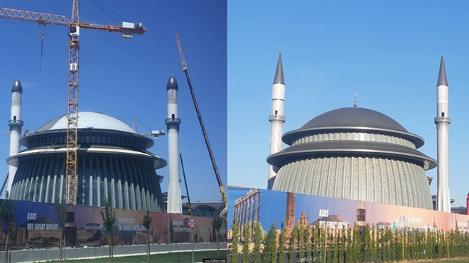 HAVALİMANI CAMİSİNİN KÜLAHLARI DEĞİŞTİRİLDİ