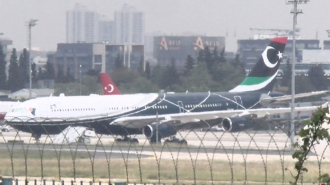 KADDAFİ'NİN UÇAĞI BAKIM İÇİN İSTANBUL'DA