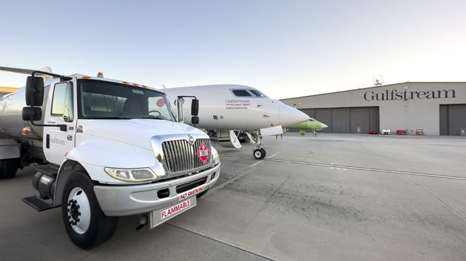 G650'NİN YÜZDE 100 SAF'LA İLK UÇUŞ TESTİ