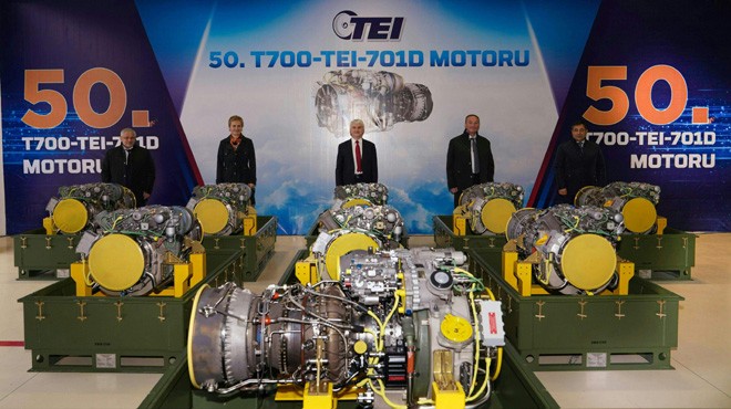 T70 HELİKOPTERLERİNİN 50.MOTORU ÜRETİLDİ