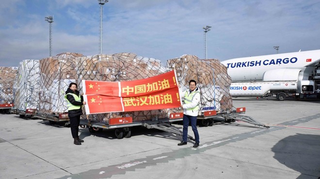 TURKISH CARGO ÇİN'E YARDIM GÖTÜRDÜ