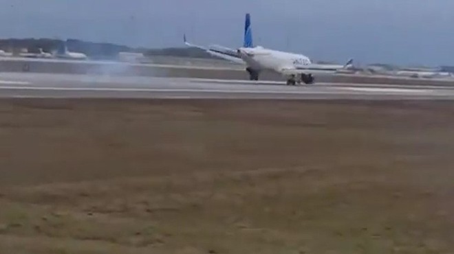 İNİŞTE ÖN TEKERLEĞİ KOPTU