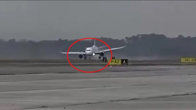 TEHLİKELİ İNİŞTEN BİR BAŞKA GÖRÜNTÜ