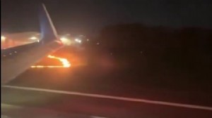 MOTORDAN ÇIKAN ALEVLER OTLARI TUTUŞTURDU