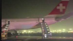 SWISS UÇAĞI TEHLİKE ATLATTI