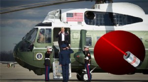 TRUMP'IN HELİKOPTERİNE LAZER TUTULDU