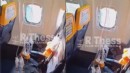 UÇAKTA DEHŞET! CAM KIRILDI YOLCUYU KARISI TUTTU