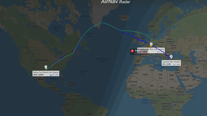 THY’NİN DALLAS UÇAĞI ALMANYA’YA YÖNLENDİRİLDİ