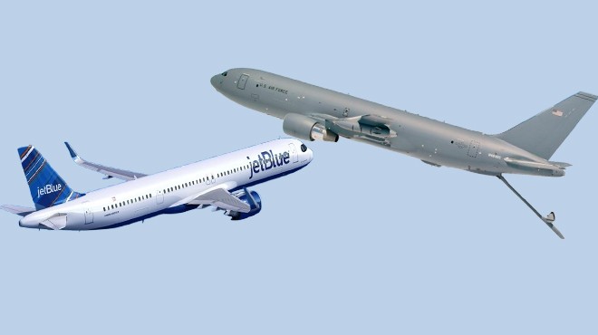 YOLCU UÇAĞI İLE TANKER UÇAK ÇARPIŞACAKTI